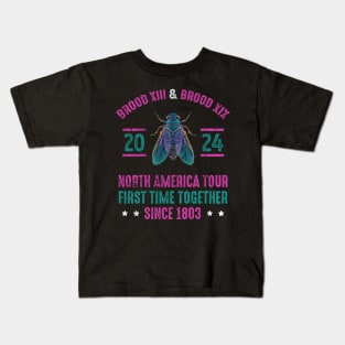 The Great Cicada Comeback Tour 2024 Vintage Gradient Kids T-Shirt